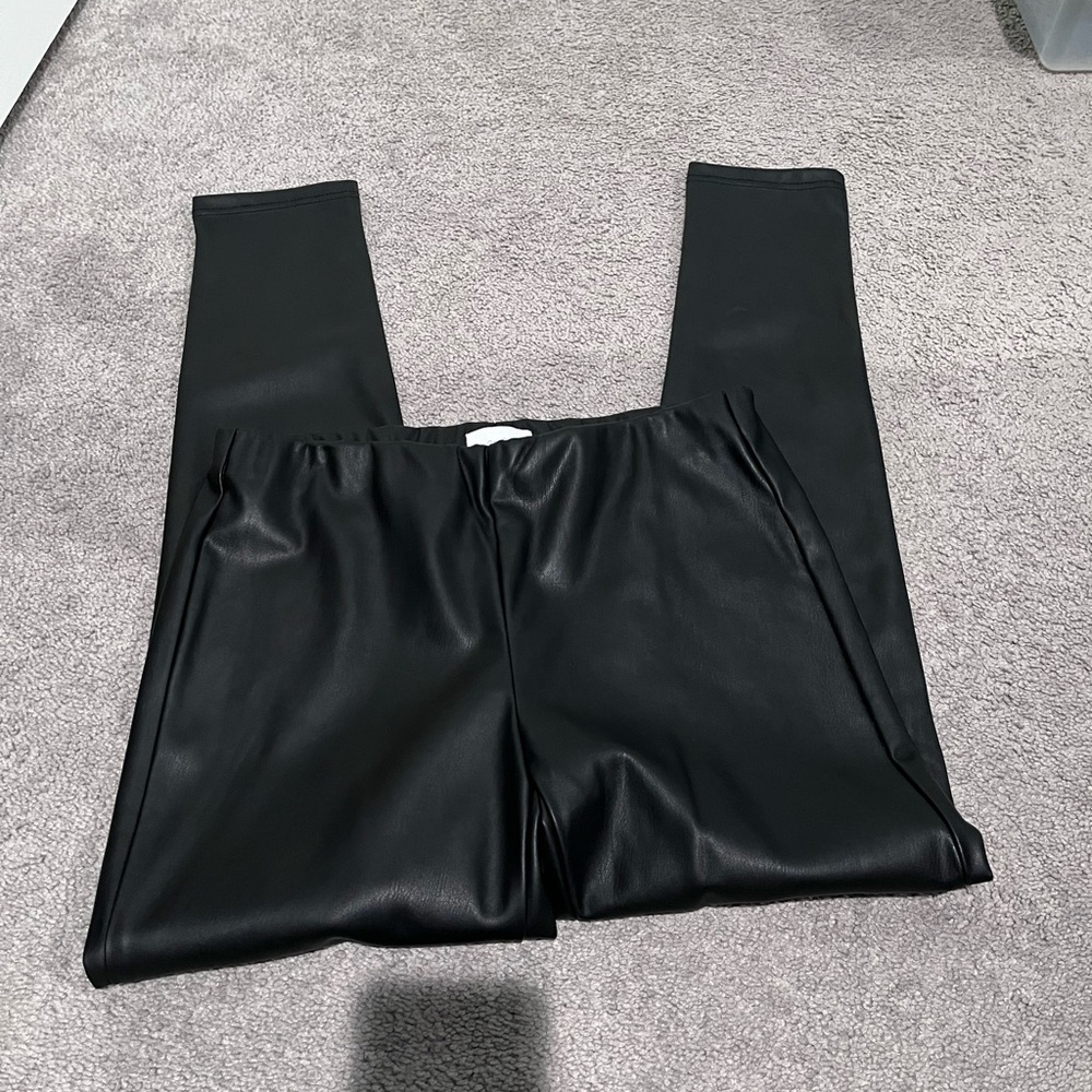 Black Faux Leather Leggings